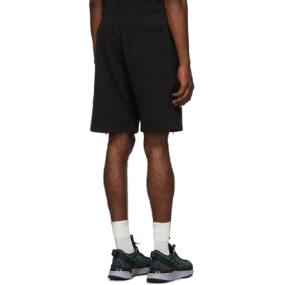Shop Moncler Black Side Zip Shorts In 999 Black