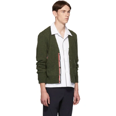 Shop Thom Browne Green Relaxed-fit Cardigan In 350 Green