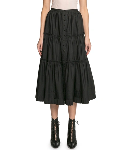Shop Marc Jacobs The Prairie Tiered Ruffle Skirt In Black