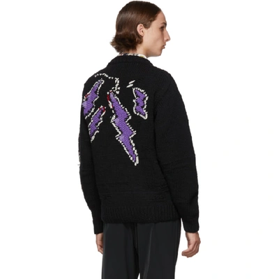 Shop Prada Black Hand-knit Runway Sweater