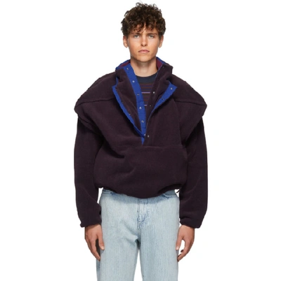 Shop Y/project Purple Fleece Pop-up Sweater