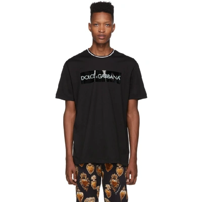 Shop Dolce & Gabbana Dolce And Gabbana Black Logo T-shirt In N0000 Black