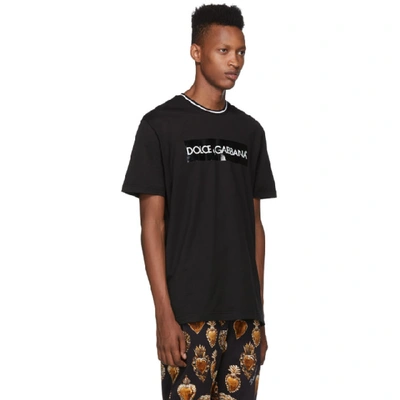 Shop Dolce & Gabbana Dolce And Gabbana Black Logo T-shirt In N0000 Black