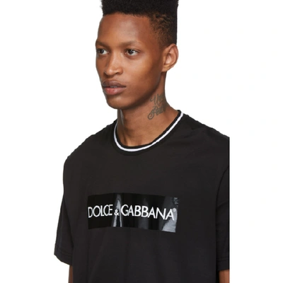 Shop Dolce & Gabbana Dolce And Gabbana Black Logo T-shirt In N0000 Black