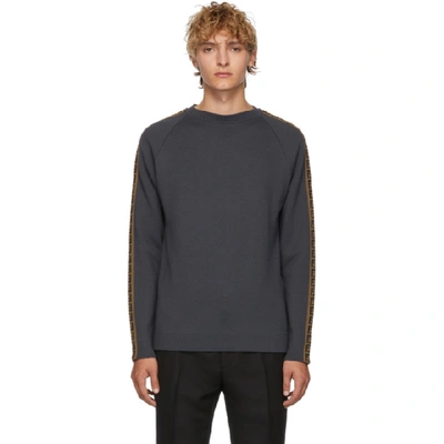 Shop Fendi Grey Forever  Sweater In F0ly1 Grey
