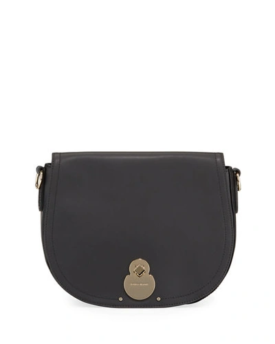 Shop Longchamp Cavalcade Medium Leather Crossbody Bag In Black