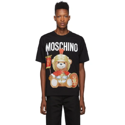 Shop Moschino Black Gladiator Teddy T-shirt