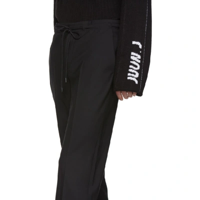 Shop Juunj Juun.j Black Drawstring Trousers In 5 Black