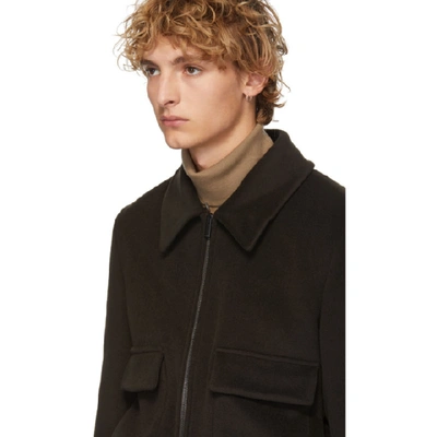 Shop Fendi Brown 'forever ' Fur Collar Jacket