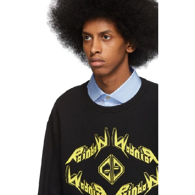 Shop Gucci Black 'rainbow' Sweatshirt In 1131 Black