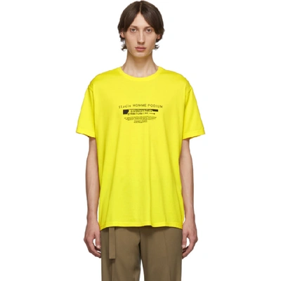 Shop Givenchy Yellow 'homme Podium' T-shirt In Mimosa Yellow