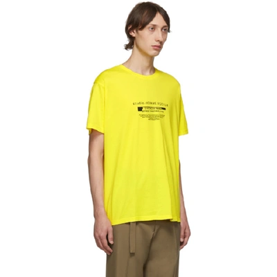 Shop Givenchy Yellow 'homme Podium' T-shirt In Mimosa Yellow