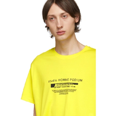 Shop Givenchy Yellow 'homme Podium' T-shirt In Mimosa Yellow