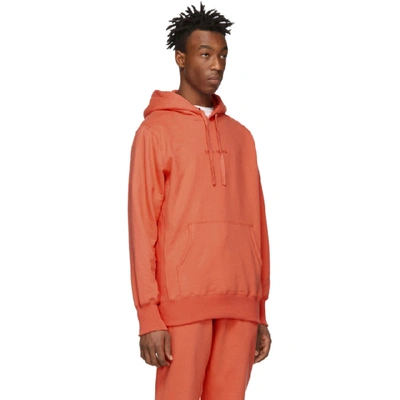 Shop Aimé Leon Dore Orange Logo Hoodie In Infrared