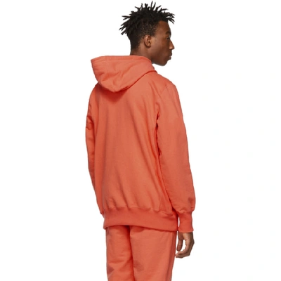 Shop Aimé Leon Dore Orange Logo Hoodie In Infrared