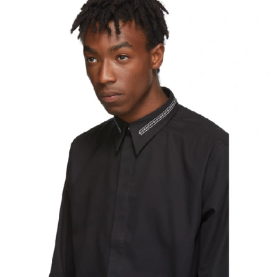 Shop Givenchy Black Collar Webbing Shirt In 001 Black