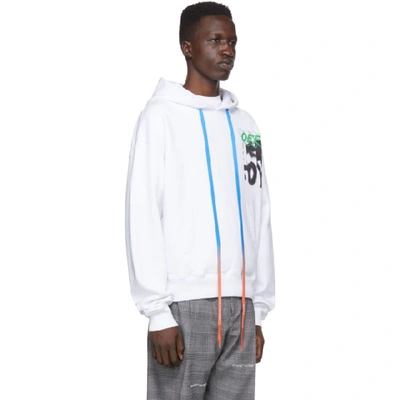 Shop Off-white White Spray Blurred Over Hoodie In 0188 Whtmul