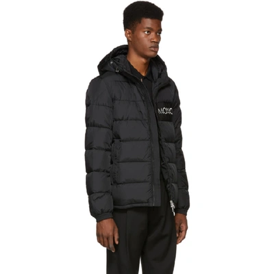 Shop Moncler Black Down Aiton Jacket In 6-999.blk