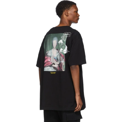 Shop Off-white Black And White Oversized Mariana De Silva T-shirt In Blk Multi