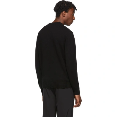 Shop Fendi Black Karligraphy Crewneck Sweater