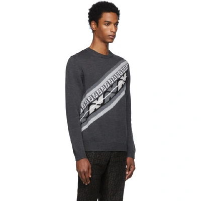 Shop Fendi Grey Wool 'forever ' Sweater In F0uu0 Grey