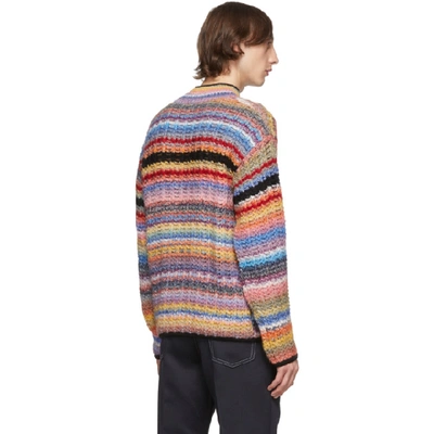 Shop Kenzo Multicolor Stripes Zip-up Sweater In 20 Multicol
