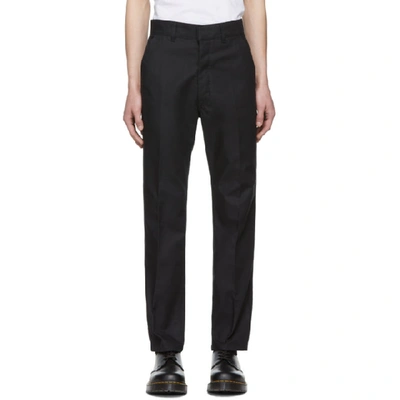 Shop Ami Alexandre Mattiussi Black Straight-fit Trousers In 001 Black