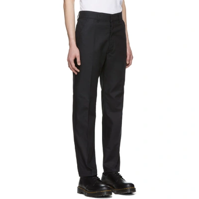 Shop Ami Alexandre Mattiussi Black Straight-fit Trousers In 001 Black