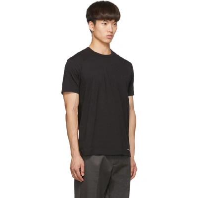 Shop Comme Des Garçons Shirt Comme Des Garcons Shirt Black Logo Hem T-shirt In 1 Black