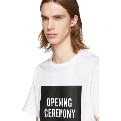 Shop Opening Ceremony White Box Logo T-shirt In 100 White