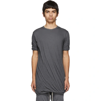 Shop Rick Owens Grey Double T-shirt In 06 Blu