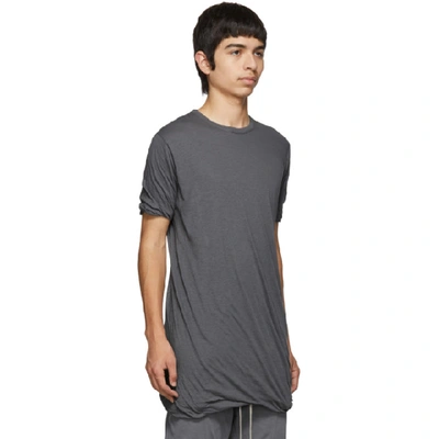 Shop Rick Owens Grey Double T-shirt In 06 Blu