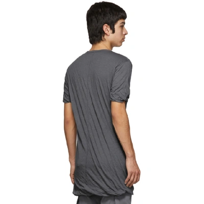 Shop Rick Owens Grey Double T-shirt In 06 Blu