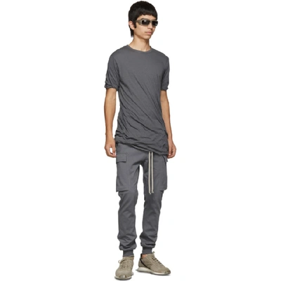 Shop Rick Owens Grey Double T-shirt In 06 Blu