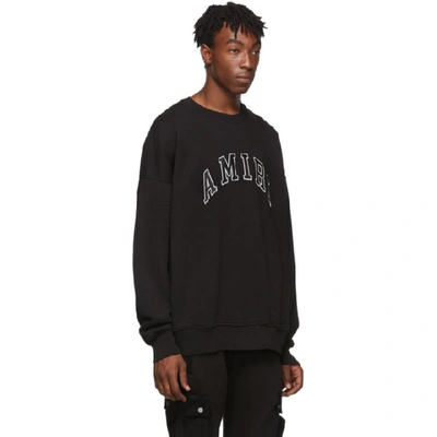 Shop Amiri Black College Logo Sweatshirt