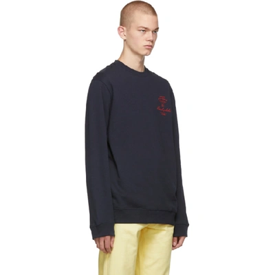 Shop Raf Simons Navy Xanthophobic Sweatshirt In 00043 Navy