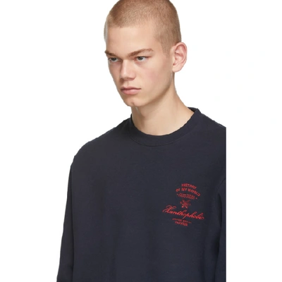 Shop Raf Simons Navy Xanthophobic Sweatshirt In 00043 Navy