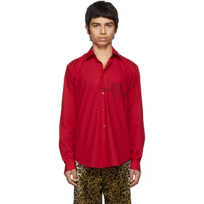 Shop Versace Red Medusa Shirt In A041 Red