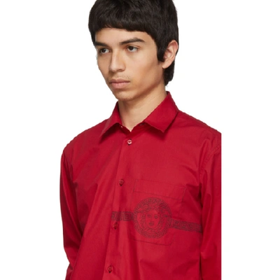 Shop Versace Red Medusa Shirt In A041 Red
