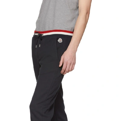 Shop Moncler Navy Retro Lounge Pants In 778 Navy