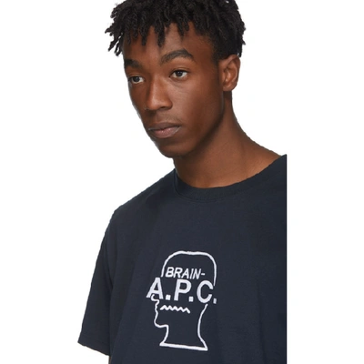 Shop Apc A.p.c. Navy Brain Dead Edition Spooky T-shirt In Iak Navy