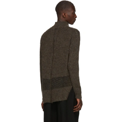 Shop Rick Owens Brown Fisherman Turtleneck In 0904 Black