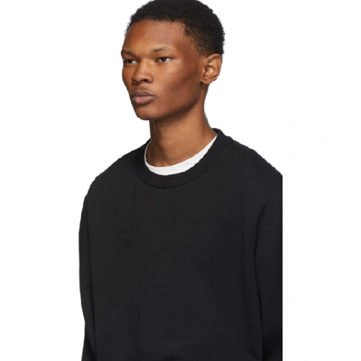 Shop Balmain Black Logo Trim Sweater In 0pa Noir