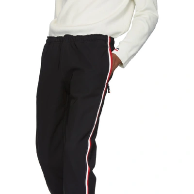 MONCLER GRENOBLE 黑色 PERFORMANCE SKI 侧条纹运动裤