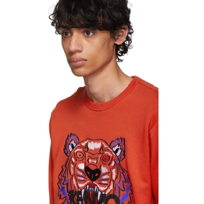 Shop Kenzo Red Limited Edition Embroidered Tiger Sweatshirt In 21 Drkred