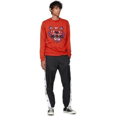 Shop Kenzo Red Limited Edition Embroidered Tiger Sweatshirt In 21 Drkred