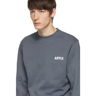 Shop Affix Grey Embroidery Logo Sweatshirt In Util Grey