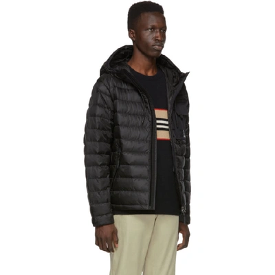 Shop Burberry Black Down Creslow Jacket