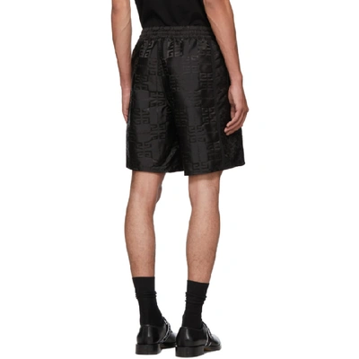 Shop Givenchy Black Logo Shorts In 001 Black