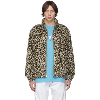 Shop Noon Goons Beige And Brown Leopard Gold Jacket